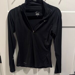 Nike Women's Black Dri-FIT Long Sleeve Top